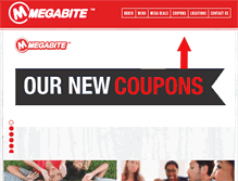 Tablet Screenshot of megabitepizza.com